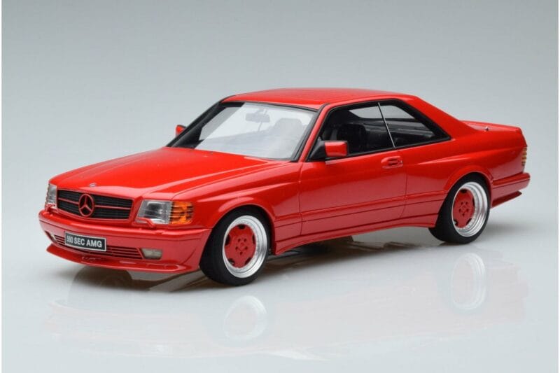 Mercedes 560 SEC W126 Widebody Rød Otto 1:18