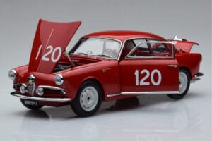 Alfa Romeo Giulietta SV #120 Mille Miglia 1956 Kyosho 1:18 08957A Metal — billede 2 af 9