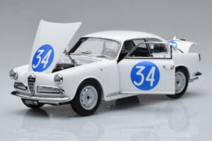 Alfa Romeo Giulietta SV #34 Targa Florio 1960 Kyosho 1:18 08957C Metal — billede 2 af 9