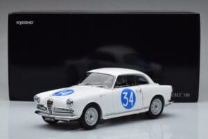 Alfa Romeo Giulietta SV #34 Targa Florio 1960 Kyosho 1:18 08957C Metal — billede 9 af 9