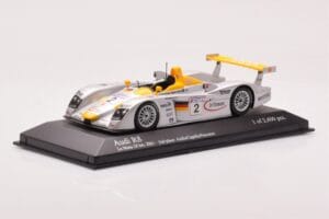 Audi R8 Infineon #2 L. Aiello / R. Capello / Pescatori 2nd Place 24 Hours of Le Mans 2001 Minichamps 1:43 400011202 Metal — billede 2 af 4