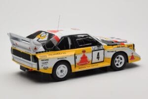 Audi Sport Quattro S1 E2 #4 S. Blomqvist / B. Cederberg Rally 1000 Lakes 1985 IXO 1:18 18RMC161A Metal — billede 2 af 6