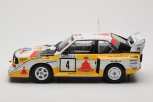 Audi Sport Quattro S1 E2 #4 S. Blomqvist / B. Cederberg Rally 1000 Lakes 1985 IXO 1:18 18RMC161A Metal — billede 3 af 6