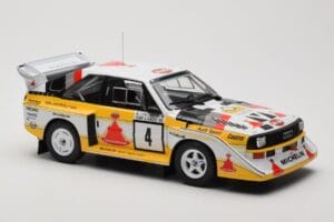 Audi Sport Quattro S1 E2 #4 S. Blomqvist / B. Cederberg Rally 1000 Lakes 1985 IXO 1:18 18RMC161A Metal — billede 4 af 6