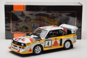 Audi Sport Quattro S1 E2 #4 S. Blomqvist / B. Cederberg Rally 1000 Lakes 1985 IXO 1:18 18RMC161A Metal — billede 6 af 6