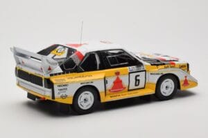 Audi Sport Quattro S1 E2 #6 H. Mikkola / A. Hertz Rally 1000 Lakes 1985 IXO 1:18 18RMC161B Metal — billede 2 af 6