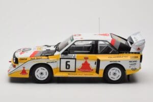Audi Sport Quattro S1 E2 #6 H. Mikkola / A. Hertz Rally 1000 Lakes 1985 IXO 1:18 18RMC161B Metal — billede 3 af 6