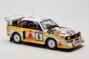 Audi Sport Quattro S1 E2 #6 H. Mikkola / A. Hertz Rally 1000 Lakes 1985 IXO 1:18 18RMC161B Metal — billede 4 af 6