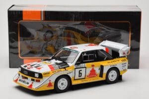 Audi Sport Quattro S1 E2 #6 H. Mikkola / A. Hertz Rally 1000 Lakes 1985 IXO 1:18 18RMC161B Metal — billede 6 af 6