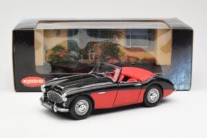 Austin-Healey 3000 Mk I Spider Sort Rød Kyosho 1:18 08141KR Metal — billede 8 af 8