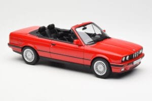 BMW 318i E30 Cabriolet Rød Norev 1:18 183210 Metal — billede 4 af 6