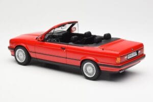 BMW 318i E30 Cabriolet Rød Norev 1:18 183210 Metal — billede 5 af 6
