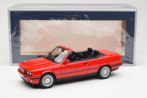 BMW 318i E30 Cabriolet Rød Norev 1:18 183210 Metal — billede 6 af 6