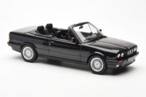 BMW 325i E30 Cabriolet Sort Metallic Norev 1:18 183211 Metal — billede 4 af 6