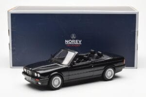 BMW 325i E30 Cabriolet Sort Metallic Norev 1:18 183211 Metal — billede 6 af 6