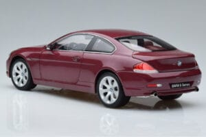 BMW 645Ci E63 Mørkerød Kyosho 1:18 08701CR Metal — billede 6 af 7
