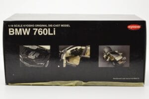 BMW 760Li E66 Sort Kyosho 1:18 08572BK Metal — billede 8 af 9