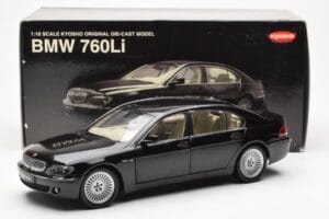 BMW 760Li E66 Sort Kyosho 1:18 08572BK Metal — billede 9 af 9