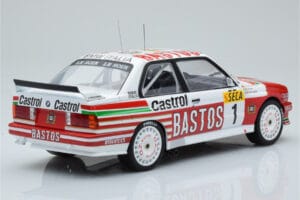 BMW M3 E30 Bastos #1 R. Ravaglia / E. Pirro / E. Van de Poele 24 Hours of Spa 1991 IXO 1:18 18RMC081A Metal — billede 2 af 6