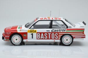 BMW M3 E30 Bastos #1 R. Ravaglia / E. Pirro / E. Van de Poele 24 Hours of Spa 1991 IXO 1:18 18RMC081A Metal — billede 3 af 6