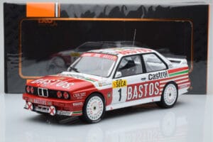 BMW M3 E30 Bastos #1 R. Ravaglia / E. Pirro / E. Van de Poele 24 Hours of Spa 1991 IXO 1:18 18RMC081A Metal — billede 6 af 6
