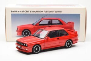 BMW M3 E30 Sport Evolution Cecotto Edition Rød AUTOart 1:18 70566 Metal — billede 8 af 8