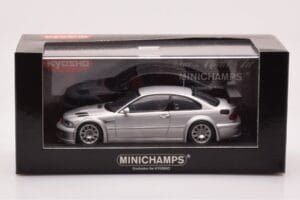 BMW M3 E46 GTR Street Sølv Minichamps 1:43 403012105 Metal — billede 4 af 4