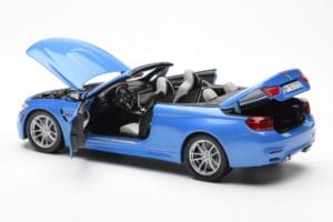 BMW M4 F83 Cabriolet Yas Marina Blå Paragon 1:18 80432339612 Metal — billede 5 af 8