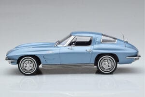 Chevrolet Corvette C2 Sting Ray Blå Norev 1:18 189050 Metal — billede 3 af 6