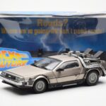 DeLorean DMC-12 Time Machine Back to the Future Sølv Sun Star 1:18 - image 2 of 8