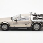 DeLorean DMC-12 Time Machine Back to the Future Sølv Sun Star 1:18 - image 3 of 8