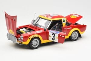 Fiat 124 Abarth #3 Barbasio / Sodano East African Safari Rally 1974 Sun Star 1:18 4952 Metal — billede 2 af 8
