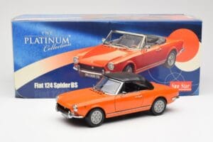 Fiat 124 BS Orange Sun Star 1:18 4906 Metal — billede 8 af 8