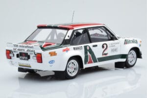 Fiat 131 Abarth Alitalia #2 W. Röhrl / C. Geistdörfer Rally Monte Carlo 1978 Kyosho 1:18 08376G Metal — billede 3 af 10