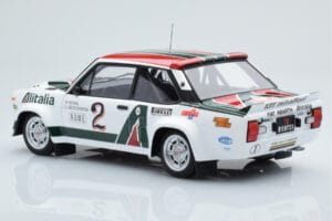Fiat 131 Abarth Alitalia #2 W. Röhrl / C. Geistdörfer Rally Monte Carlo 1978 Kyosho 1:18 08376G Metal — billede 7 af 10