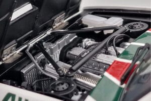 Fiat 131 Abarth Alitalia #2 W. Röhrl / C. Geistdörfer Rally Monte Carlo 1978 Kyosho 1:18 08376G Metal — billede 9 af 10