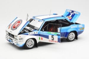 Fiat 131 Abarth #5 Team Fiat Works Rally Portugal 1980 Kyosho 1:18 08376A Metal — billede 2 af 8
