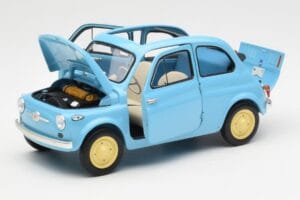 Fiat Nuova 500 Celeste Blå Kyosho 1:18 08966LB Metal — billede 2 af 8