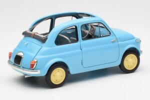 Fiat Nuova 500 Celeste Blå Kyosho 1:18 08966LB Metal — billede 3 af 8