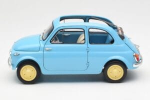 Fiat Nuova 500 Celeste Blå Kyosho 1:18 08966LB Metal — billede 4 af 8