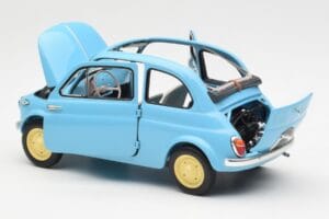 Fiat Nuova 500 Celeste Blå Kyosho 1:18 08966LB Metal — billede 5 af 8