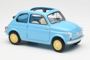 Fiat Nuova 500 Celeste Blå Kyosho 1:18 08966LB Metal — billede 6 af 8