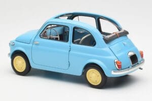 Fiat Nuova 500 Celeste Blå Kyosho 1:18 08966LB Metal — billede 7 af 8