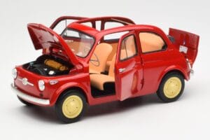 Fiat Nuova 500 Coral Rød Kyosho 1:18 08966R Metal — billede 2 af 8