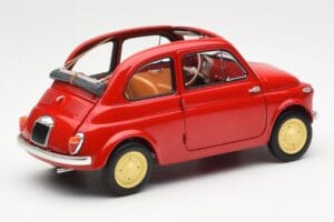 Fiat Nuova 500 Coral Rød Kyosho 1:18 08966R Metal — billede 3 af 8