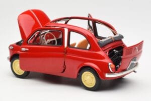 Fiat Nuova 500 Coral Rød Kyosho 1:18 08966R Metal — billede 5 af 8