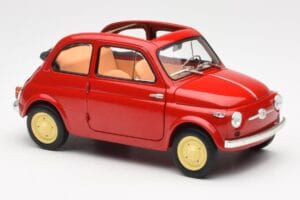 Fiat Nuova 500 Coral Rød Kyosho 1:18 08966R Metal — billede 6 af 8