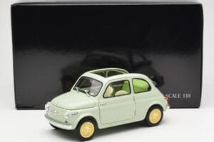 Fiat Nuova 500 Clear Grøn Kyosho 1:18 08966LG Metal — billede 8 af 8