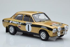 Ford Escort Mk1 RS1600 Night Version #1 R. Clark / J. Porter Rally Wales 1972 IXO 1:18 18RMC100 Metal — billede 4 af 6