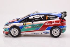 Ford Fiesta RS WRC Ford Abu Dhabi #3 M. Hirvonen / J. Lehtinen Winner Rally Australia 2011 Minichamps 1:18 151110803 Metal — billede 3 af 6